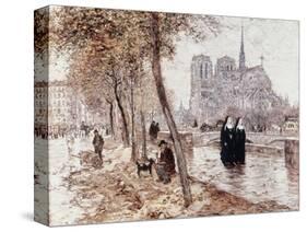 Notre Dame de Paris-Jean Francois Raffaelli-Stretched Canvas