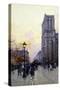 Notre Dame De Paris-Eugene Galien-Laloue-Stretched Canvas