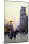 Notre Dame De Paris-Eugene Galien-Laloue-Mounted Giclee Print