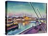 Notre-Dame Embankment, Le Havre, 1908-Georges Dupuis-Stretched Canvas