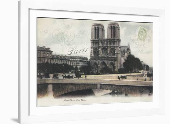 Notre-Dame et le Pont-Stephanie Monahan-Framed Giclee Print