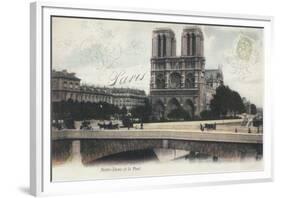 Notre-Dame et le Pont-Stephanie Monahan-Framed Giclee Print