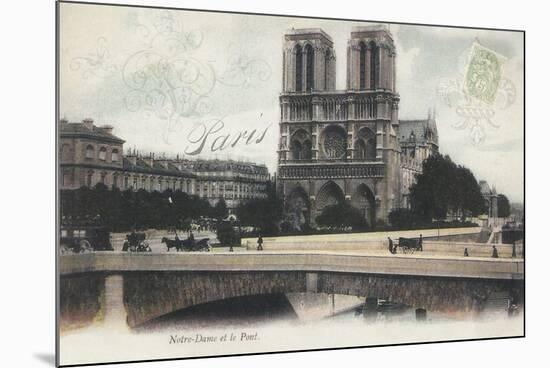 Notre-Dame et le Pont-Stephanie Monahan-Mounted Giclee Print