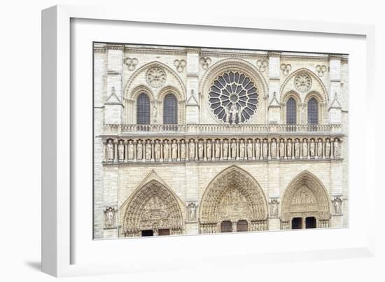 Notre Dame Facade Details I-Cora Niele-Framed Giclee Print
