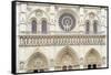 Notre Dame Facade Details I-Cora Niele-Framed Stretched Canvas