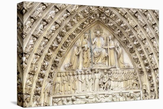 Notre Dame Facade Details II-Cora Niele-Stretched Canvas