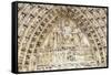 Notre Dame Facade Details II-Cora Niele-Framed Stretched Canvas