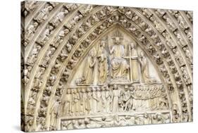 Notre Dame Facade Details II-Cora Niele-Stretched Canvas