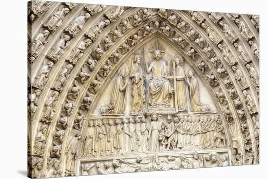 Notre Dame Facade Details II-Cora Niele-Stretched Canvas