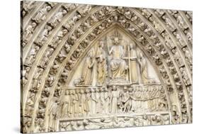 Notre Dame Facade Details II-Cora Niele-Stretched Canvas