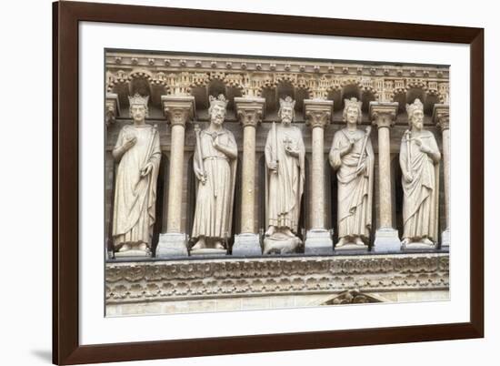 Notre Dame Facade Details III-Cora Niele-Framed Giclee Print