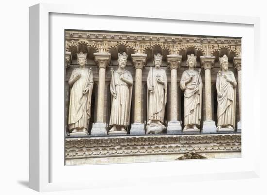 Notre Dame Facade Details III-Cora Niele-Framed Giclee Print