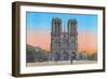 Notre-Dame, from 'Souvenirs De Paris - Monuments Vues En Couleurs'-null-Framed Giclee Print