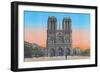 Notre-Dame, from 'Souvenirs De Paris - Monuments Vues En Couleurs'-null-Framed Giclee Print