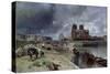 Notre-Dame from the Quai De La Tournelle, 1852-Johan-Barthold Jongkind-Stretched Canvas