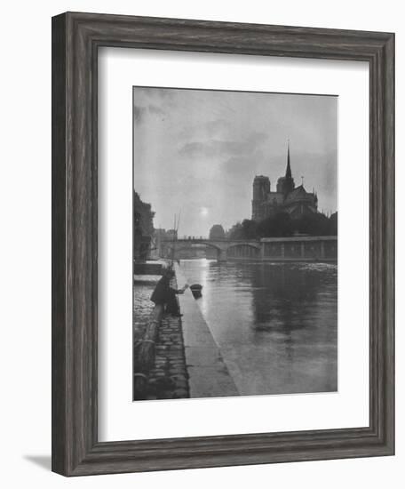 Notre Dame from the river, Paris, 1924-Unknown-Framed Photographic Print