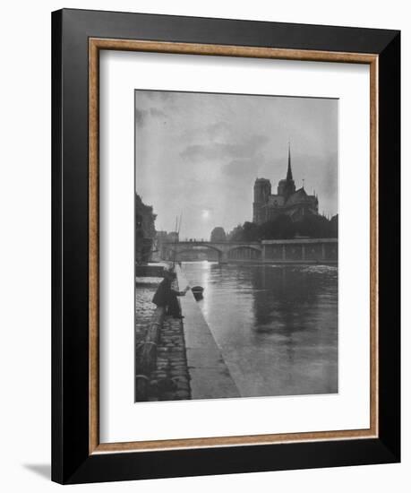 Notre Dame from the river, Paris, 1924-Unknown-Framed Photographic Print