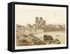 Notre-Dame L'Eveche Et Le Cloitre, 1830-null-Framed Stretched Canvas