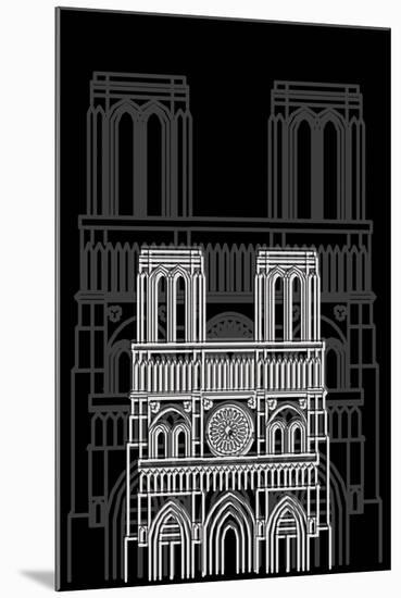 Notre Dame Night-Cristian Mielu-Mounted Art Print