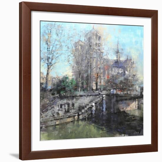 Notre Dame on the Seine-Mark Lague-Framed Art Print