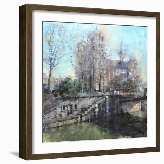 Notre Dame on the Seine-Mark Lague-Framed Art Print