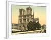 Notre Dame, Paris, France, c.1890-1900-null-Framed Photographic Print