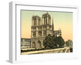 Notre Dame, Paris, France, c.1890-1900-null-Framed Photographic Print