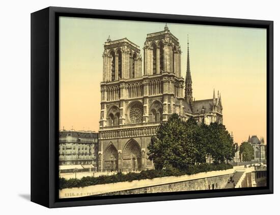 Notre Dame, Paris, France, c.1890-1900-null-Framed Stretched Canvas