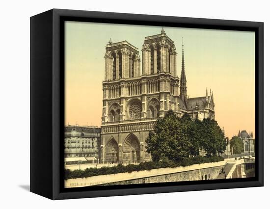 Notre Dame, Paris, France, c.1890-1900-null-Framed Stretched Canvas