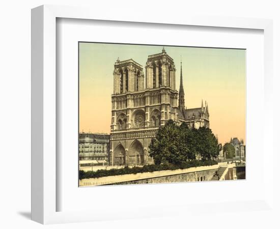 Notre Dame, Paris, France, c.1890-1900-null-Framed Photographic Print