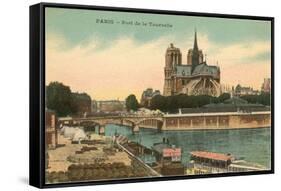 Notre Dame, Paris, France-null-Framed Stretched Canvas