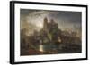 Notre Dame, Paris, from the Left Bank by Moonlight, 1864-Edward Angelo Goodall-Framed Giclee Print