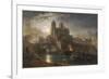 Notre Dame, Paris, from the Left Bank by Moonlight, 1864-Edward Angelo Goodall-Framed Giclee Print