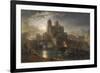 Notre Dame, Paris, from the Left Bank by Moonlight, 1864-Edward Angelo Goodall-Framed Giclee Print