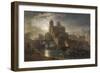 Notre Dame, Paris, from the Left Bank by Moonlight, 1864-Edward Angelo Goodall-Framed Giclee Print