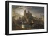 Notre Dame, Paris, from the Left Bank by Moonlight, 1864-Edward Angelo Goodall-Framed Giclee Print
