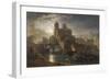 Notre Dame, Paris, from the Left Bank by Moonlight, 1864-Edward Angelo Goodall-Framed Giclee Print