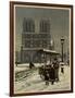 Notre Dame, Paris, in the Snow-null-Framed Art Print