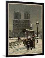 Notre Dame, Paris, in the Snow-null-Framed Art Print