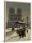 Notre Dame, Paris, in the Snow-null-Stretched Canvas