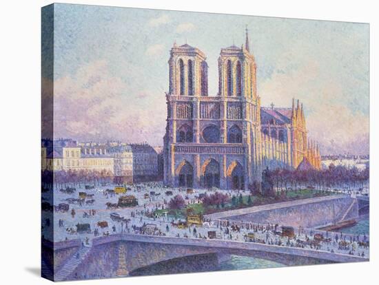 Notre Dame, Paris, View from the Quai Saint-Michel, 1901-04-null-Stretched Canvas