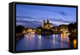 Notre Dame Paris-Charles Bowman-Framed Stretched Canvas