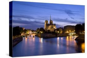 Notre Dame Paris-Charles Bowman-Stretched Canvas