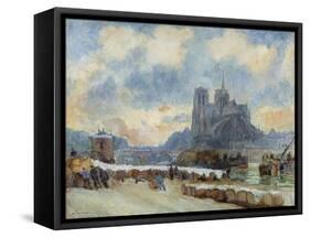 Notre Dame, Paris-Albert Lebourg-Framed Stretched Canvas