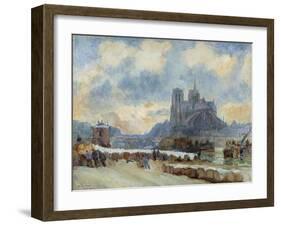 Notre Dame, Paris-Albert Lebourg-Framed Giclee Print