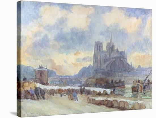 Notre Dame, Paris-Albert-Charles Lebourg-Stretched Canvas