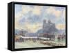 Notre Dame, Paris-Albert-Charles Lebourg-Framed Stretched Canvas