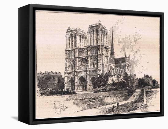 Notre Dame, Paris-Herbert Railton-Framed Stretched Canvas