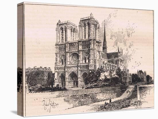 Notre Dame, Paris-Herbert Railton-Stretched Canvas