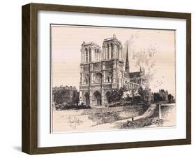 Notre Dame, Paris-Herbert Railton-Framed Giclee Print